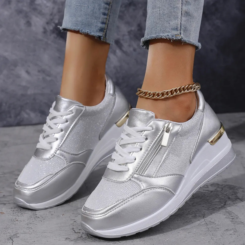 Julia | Zapatillas ortopédicas con cordones y cierre lateral