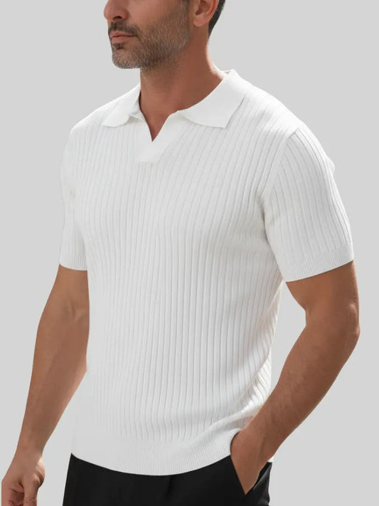 Polo de canalé con malla