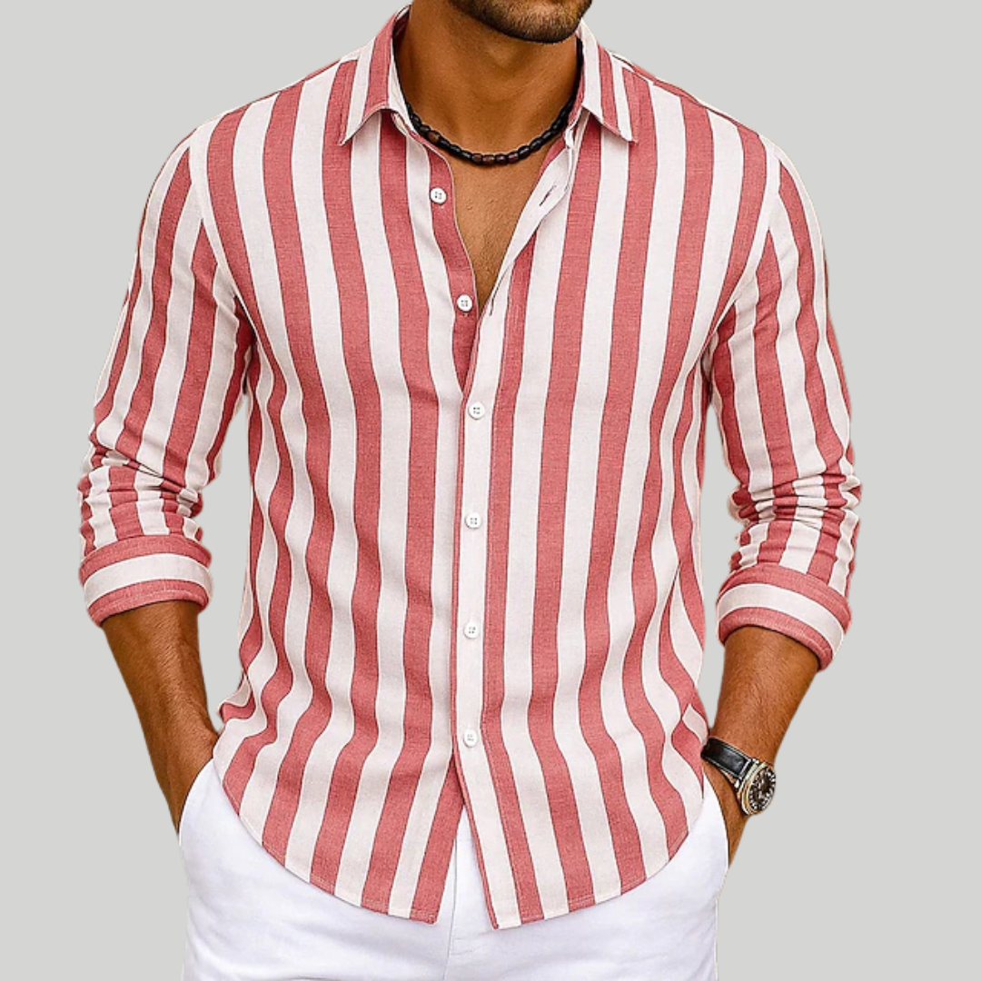 Carlos | Camisa de lino a rayas para vacaciones
