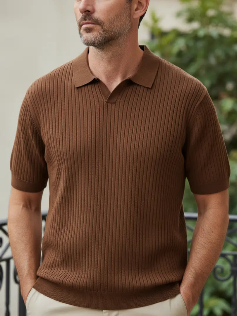 Joaquín | Polo de punto de canalé