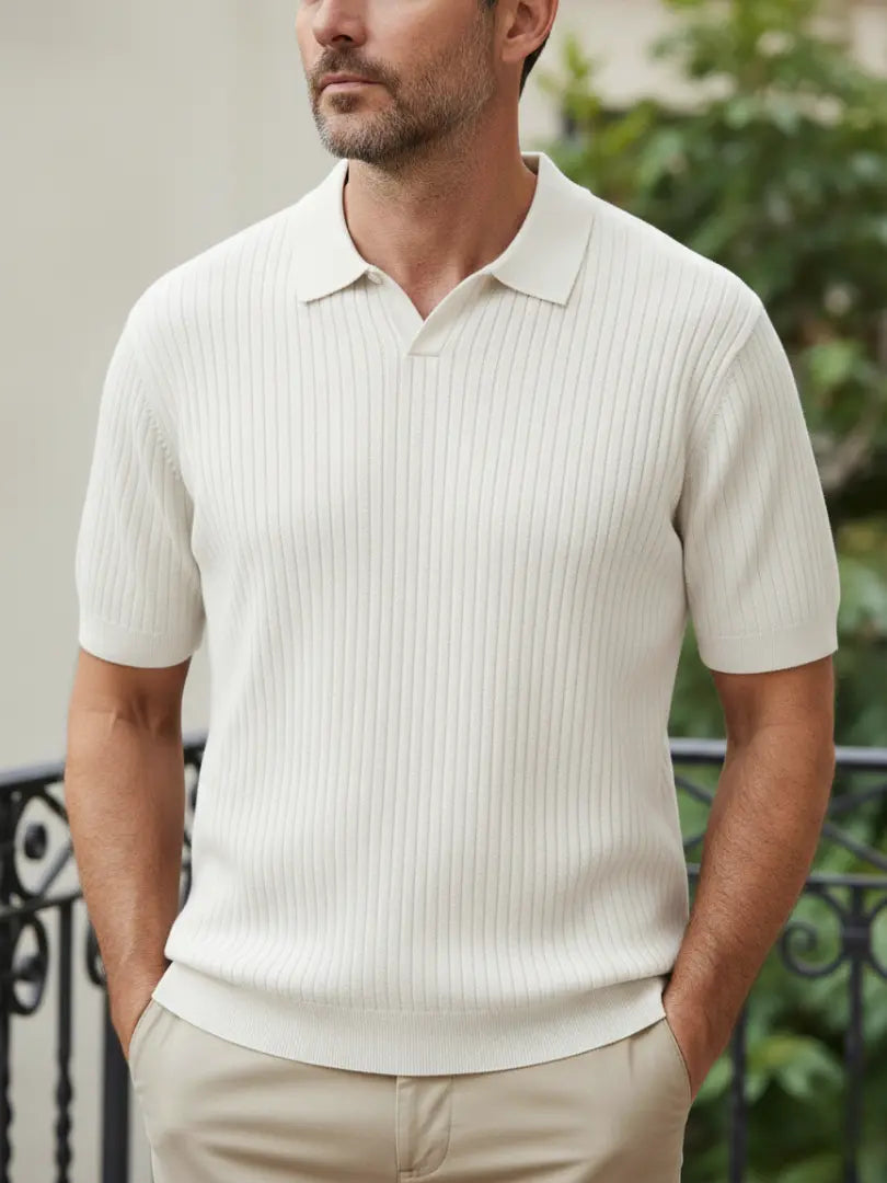 Joaquín | Polo de punto de canalé