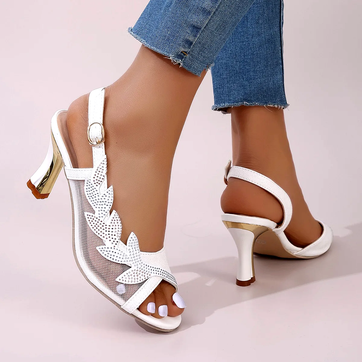 Zapatos de tacón con tira trasera Selene